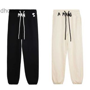 2024 Designer de tendências Tendências de moda de verão International PAIM Letra sânscrita Angel Angel Drawstring calças soltas e femininas esportivas casuais