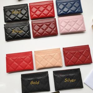 2022Ss F W Classic Mini Flap Tiny Card Holder Bags Caviar Calfskin Lambskin Genuine Leather Luxury Designer Womens Wallet With Box7 5x1 253S