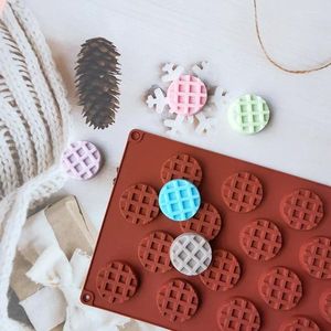 Baking Moulds 18/20 Waffle Silicone Candy Mold DIY Square Circular Chocolate Making Tool Creative Accessories