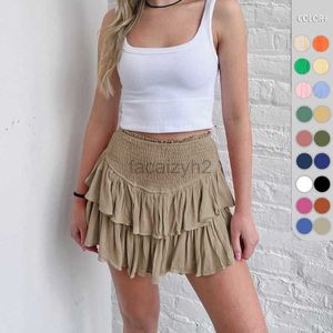 women Skirts mini Skirt 2024 Summer New Short Skirt Women's High Waist Skirt Fluffy pleated skirt with underskirt pants