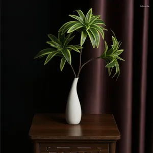 Flores decorativas simuladas Lily Bamboo Planta Verde Decoração Artificial Sala de Filial Única