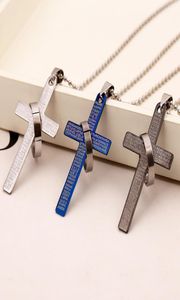 Pingentes de aço inoxidável da moda Christian Bíblia Pingente de Oração Men Colar Charming Gifts Jewelry6228307