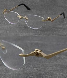 Metal Classic Leopard Series серии Rimless Optical Rading рамы мраморные очки 18 тыс. Золотых рамок очки мужчины близорукие кошачьи глаза круглый ey4511964