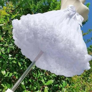 Röcke 40 cm Frauen Tüll Rock Weiche Futter Petticoat Fluffy Lolita Unterstützung Knochenlosen Garn Baldachin Schnürrüschen üble