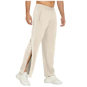 Men's Pants Summer Men Hip Hop Sweatpants Button Sport Tracksuit Striped Jogger Trousers Wide Leg Jogging Sportswear Streetwear 2024