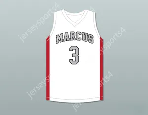 Custom Nay Mens Youth/Kids Marcus Smart 3 Edward S. Marcus High School Marauders White Basketball Jersey 2 S-6xl cuciti più alto S-6xl