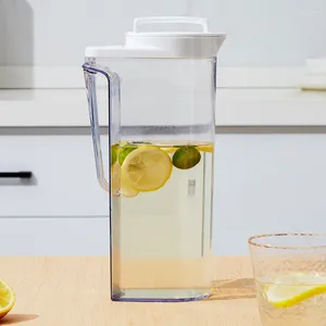 Wasserflaschen 1,6 l/2,2 l großer Kapazität Kaltkessel Einfacher Haushalt Kunststoff transparenter Krug Hitzebeständiger Krug -Teekanne