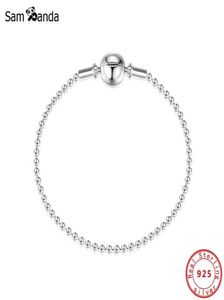 Authentic 100 925 Sterling Silver Essence Collection pärlstav armband armband passar diy pan pärlor charms kvinnor smycken 1622 cm g05234240