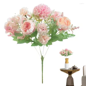 Dekoratif Çiçekler Peonies Buket 7 Avrupa Tarzı Düğün Ev Dekorasyon Gelin için Yapay