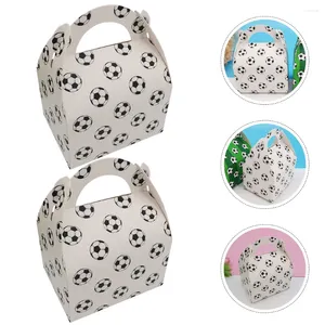 Wrap regalo 50 pezzi Sweets Boxes Candy Basket Football Party Birthday Soccer Trotch Paper