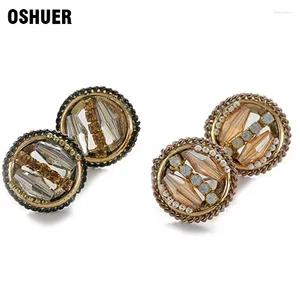 Stud Earrings OSHUER Fashion Handmade Crystal Beads For Women Cute Gift