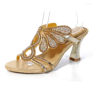 Slippers G-Sparrow 2024 Корейская золотая женская обувь со шпилькой.