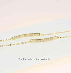 high quality gold plated 925 sterling sier personalized custom name engraved bar charm baby kids bracelet33668958266908