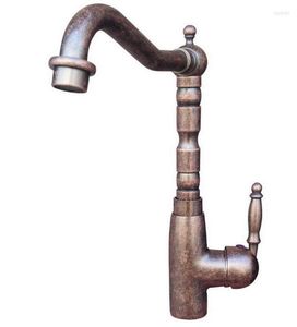 Rubinetti del lavandino da bagno vintage antico roma rimo in rame a rame singolo manico singolo barre barra per bacino del rubinetto del rubinetto del rubinetto ANN0173363236