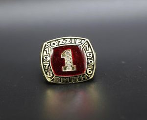 Hall Of Fame Baseball 1978 1996 1 Ozzie Smith Team s ship Ring with Wooden Display Box Souvenir Men Fan Gift 20205366512