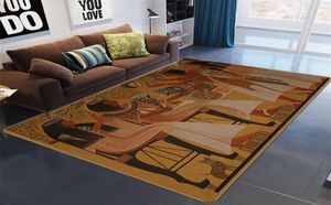 Ägyptische Kultur große Teppiche für Wohnzimmer Vintage Nordic Ethnic Style Floor Matte Nonslip Waschmaschine Schlafzimmer neben MAT Y20059177045