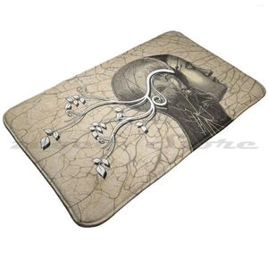 Carpets Connections Carpet Water Absorb Non-Slip Door Mat Biology Anatomy Science Beauty Beautiful Womens Female Collage Modern Art