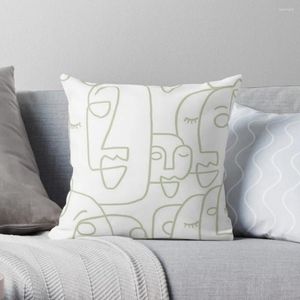 Pillow Green e White Minimalist Design arremes