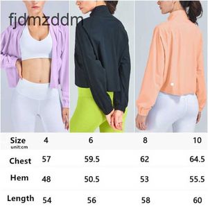 Ll-wt1326 Womens Yoga Outfit Outer Jackets Outdoor Exercise Fitness Running Wear Casual Adult Sportswear Long Sleeve Loose Sun-protective Clothing