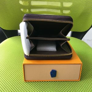 Luxus -Designer -Marke Frauen Brieftasche Single Reißverschluss Männer Brieftasche Klassische Marke Kurzeinbesser mit Geschenkbox 288g