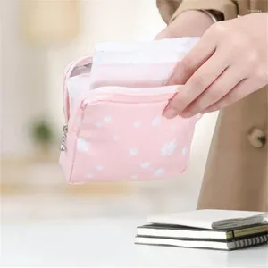 Torby do przechowywania torebka moneta Tampon Tampon Bag Cartoon Wzór szminki Cute Money Card Karta dla kobiet Organizator