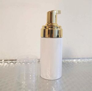 12ps 100ml Plastic Foam Pump Bottle Refillable Empty Cosmetic Bottle lashes Cleanser Soap Foaming Shampoo Bottle with golden 201011231720