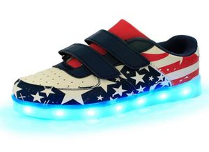 Moda çocuk ayakkabıları bebek çocuklar rahat led ayakkabılar renkli parlayan erkek ve kızlar atletik spor ayakkabılar usb şarj led ışık yukarı 4975959