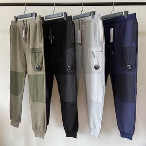 Diagonal Fleece Mixed Utility Pants One Lens Pocket Pant Outdoor Men Tactical Trousers Loose Tracksuit Size M-XXL CP