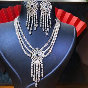 Серьги ожерелья набор Missvikki Оригинальный роскошный великолепный для женщин свадебная вечеринка ежедневные ювелирные украшения летние модные