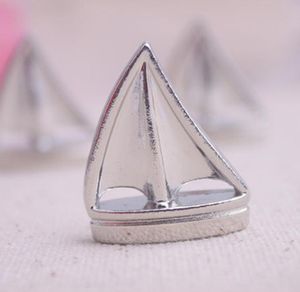 Theme Place Card Halter Segelboot Silver Beach Tischnummer Karten Klammern Bildname Rahmen Hochzeitsvorräte 3124315