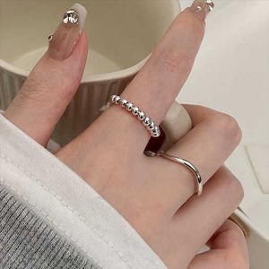 Einzigartiger Vanca -Ring für Männer und silberne runde Perle mit coolem Stil minimalistischer populärer Perle mit gemeinsamem Vanly