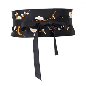 Belts Ladies Embroidered Flower Dress Belt Waist In Japanese Style