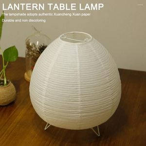 Bordslampor Bedside Study Lamp Rice Paper Creative TripoD Floor Handmade Desktop Decorative Lantern Light for Home Decorations