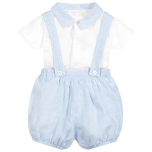 Set di abbigliamento estate per bambini spagnoli abiti da bambino a strisce complete manica corta abiti da sposa