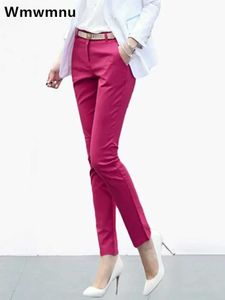 Calças femininas Capris S-4xl de grande porte o escritório formal calças lápis Novo elegante das calças de trabalho casual Casual Cotton Ultra-Fino