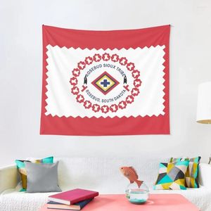 Tapestries Flag Of The Rosebud Sioux Tribe USA Tapestry Room Decor For Girls Home Decoration Christmas Cute Things