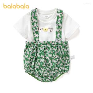 Kleidungssets Balabala Infant Boy kurzärmeliger Anzug Sommermode Overalls zweiteilige Set