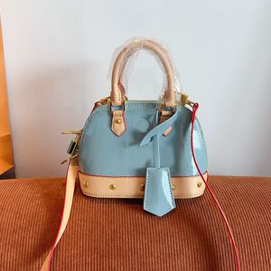 Toppkvalitet Handväska Miniatyr Shellnew Women's Bag Cowhide präglade patentläder crossbody väska