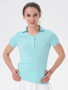 Solidne koszule polo dla kobiet baseballowe Ochrona UV Lekkie koszulki dla Golftennispadel Letni trening odzieży 240510