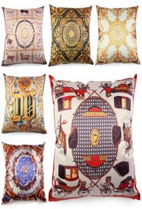 Silk Fabric European Cushion Cover 45 cm Luxury SOFA Chais Couch Throw Pillow Case Royal Coojines Decorativos5400125