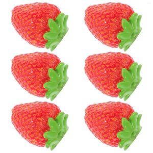 Party Decoration 6 PCS Simulated Strawberry Fake Mini Fruit