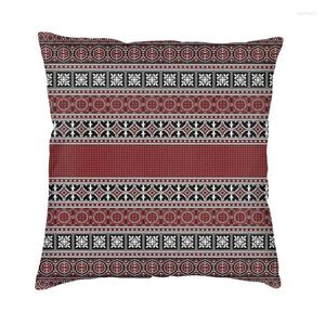 Cuscino rosso ajrak pattern cover 45x45cm pakistan pakistan Tribù etnica arte morbida velluto simpatico throw case decorazione soggiorno
