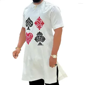 Ethnische Kleidung Dashiki T-Shirt Männer Kaftan Africa Mode afrikanische Kleider Kleidung Hip Hop Robe Africain Casual Tee Shirt Homme 2024