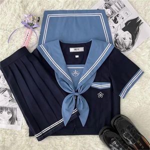 Zestawy odzieży japońskie szkolne sukienka szkolna mundury cosplay cosplay Japan Anime Girl Lady Lolita Sailor Top krawat plisowane spódnica strój