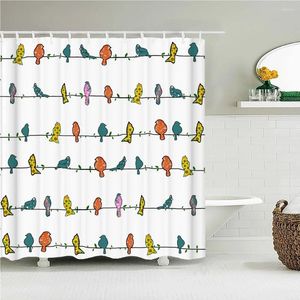 Shower Curtains Cute Birds Toucan 3d With Hooks Waterproof Polyester Fabric Printing Bathroom Curtain 180X180cm Bathtub Screen