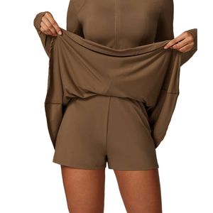 Mulheres rápidas secas anti -UV Proof Sun UPF 50+ Tennis Golf Mini Skirt Gym Yoga Fiess Wear 2 em 1 vestido