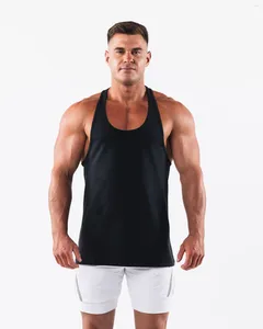 Men's Tank Tops 2024 Summer Men Hygroscopic And Sweat Releasing Knit Top Fitness Sports Vest I-Shaped Show Figure