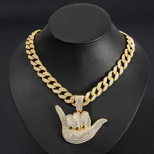 new cool mens personality bar disco accessories 666 finger diamond pendant trend hip hop full diamond finger cuban necklace designers design holiday gifts
