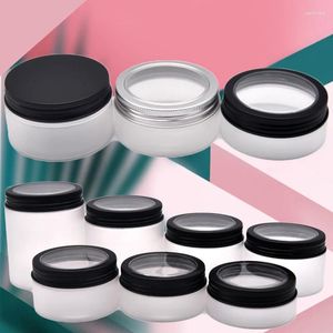 Storage Bottles 250g 200g 150g 120g 100g 80g 50g Clear Frosted PET Cream Jar Cosmetic Container Display Case Facial Mask Packaging Plastic