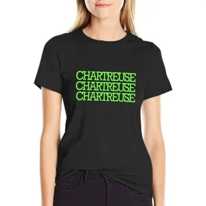 Women's Polos Chartresue Chartreuse Color T-shirt Summer Top Funny White T Shirts For Women